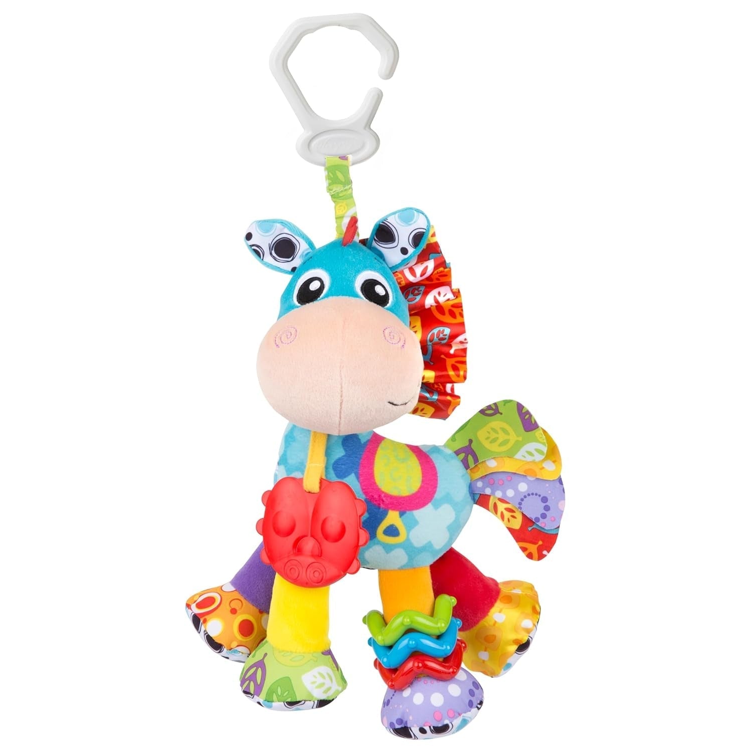 Playgro Clip Clop Zestaw upominkowy Sensory Garden Activity - Sensoryczna zabawka ogrodowa dla dzieci od 0 miesiąca życia - Interaktywna zabawka z grzechotkami, gryzakiem i przyjacielem wózka - 4 sztuki