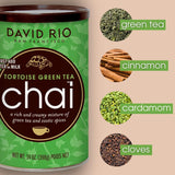 David Rio - Tortoise Green Chai, karton (1 x 398g)