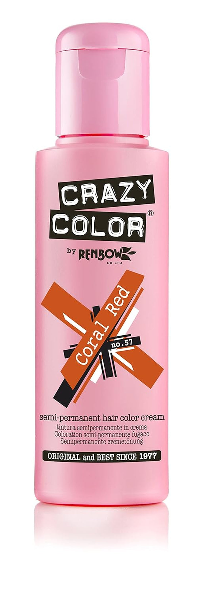 GO TOXIC Krem do trwałej koloryzacji włosów UV, 100 ml (1 opakowanie) Farba do włosów Naty Shop 57 koralowa czerwień 100 ml (1 opakowanie)