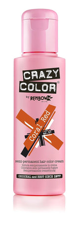 GO TOXIC Krem do trwałej koloryzacji włosów UV, 100 ml (1 opakowanie) Farba do włosów Naty Shop 57 koralowa czerwień 100 ml (1 opakowanie)
