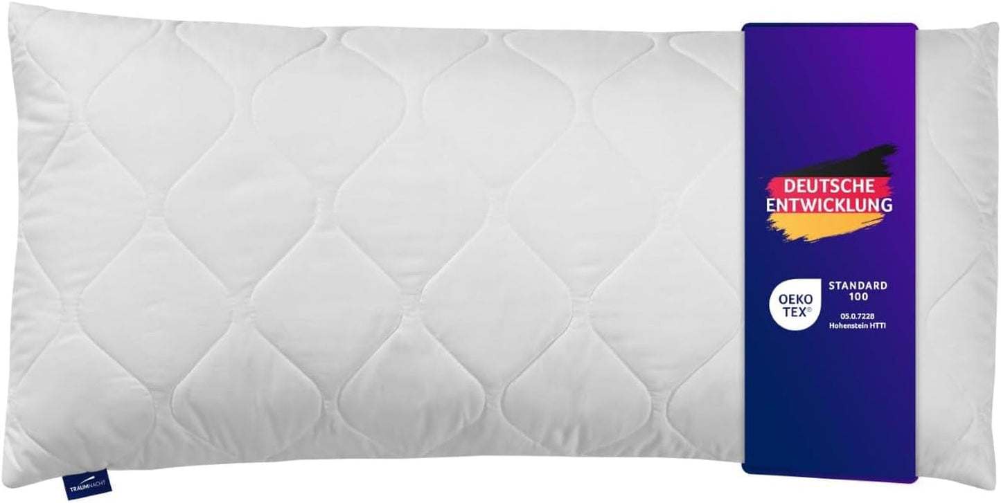 Poduszka Traumnacht Aloe Vera z wygodnym aksamitnie miękkim pokrowcem z mikrofibry 40X80 cm Certyfikat Oeko-Tex, wyprodukowana zgodnie z niemieckim standardem jakości Poduszki standardowe Naty Shop Tytuł domyślny