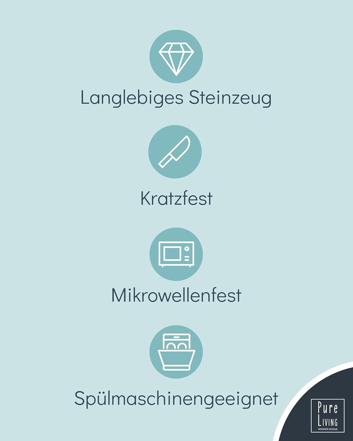 18-częściowy zestaw obiadowy z kamionki ceramicznej dla 6 osób, projekt Ibiza, ZWYCIĘZCA TESTU. Wspaniały śródziemnomorski zestaw zastawy stołowej z kamionki ceramicznej, zawierający miski i talerze. Zestaw zastawy stołowej Pure Living w kolorze dymnego błękitu.