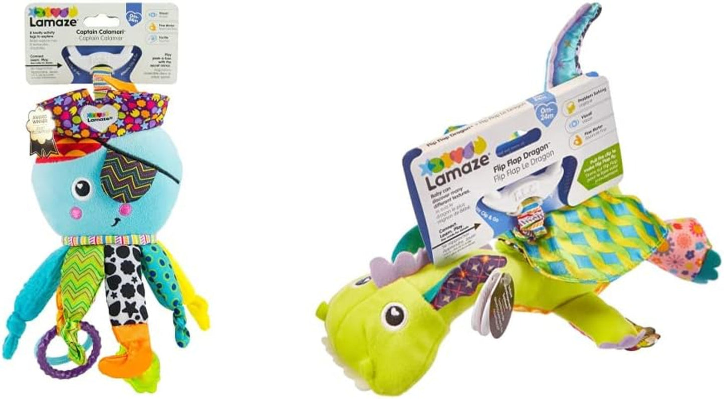 Lamaze zabawka dla dzieci Kapitan Calamari Pirat Octopus Clip & Go Wysokiej jakości zabawka dla małych dzieci i Diego Zabawki dla dzieci Flying Dragon Clip & Go Wysokiej jakości zabawka dla małych dzieci Bebe Naty Kupuj pakiet zabawek z Diego