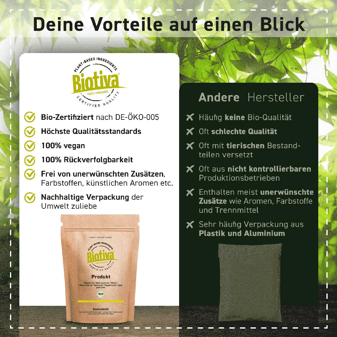 Organiczna herbata Matcha 100g - Oryginalna Matcha w proszku - Herbaciane koktajle Latte - Najwyższej jakości organiczna Matcha z Japonii - Butelkowana i kontrolowana w Niemczech - Biotiva
