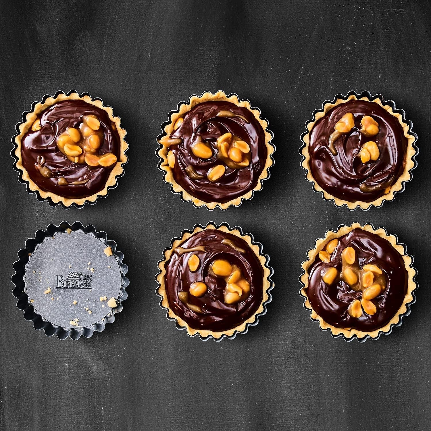RBV Birkmann Premium Forma do pieczenia tart, Ø 10 cm, 6 sztuk, z wyjmowanym dnem Formy i blachy do pieczenia Naty Shop