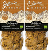 Makaron wstążkowy BioGourmet z Schüttelbrot z Południowego Tyrolu (ChOG) | Solony i aromatyzowany makaron jajeczny z prawdziwą drobinką z Południowego Tyrolu | 1 x 250 g Bio
