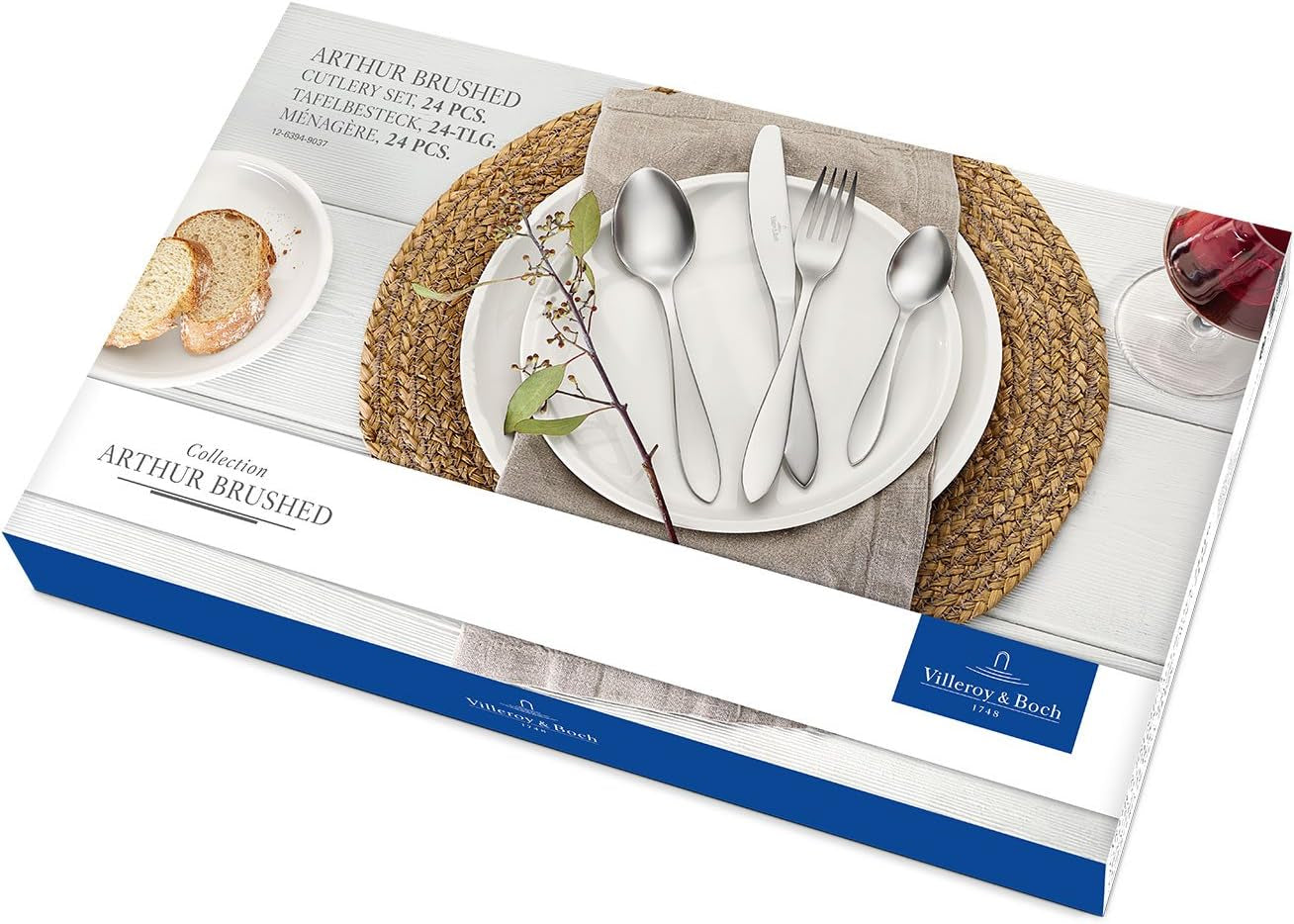 Villeroy And Boch Arthur Sztućce na 6 szt., 24 sztuki, stal nierdzewna Kitchen Naty Shop