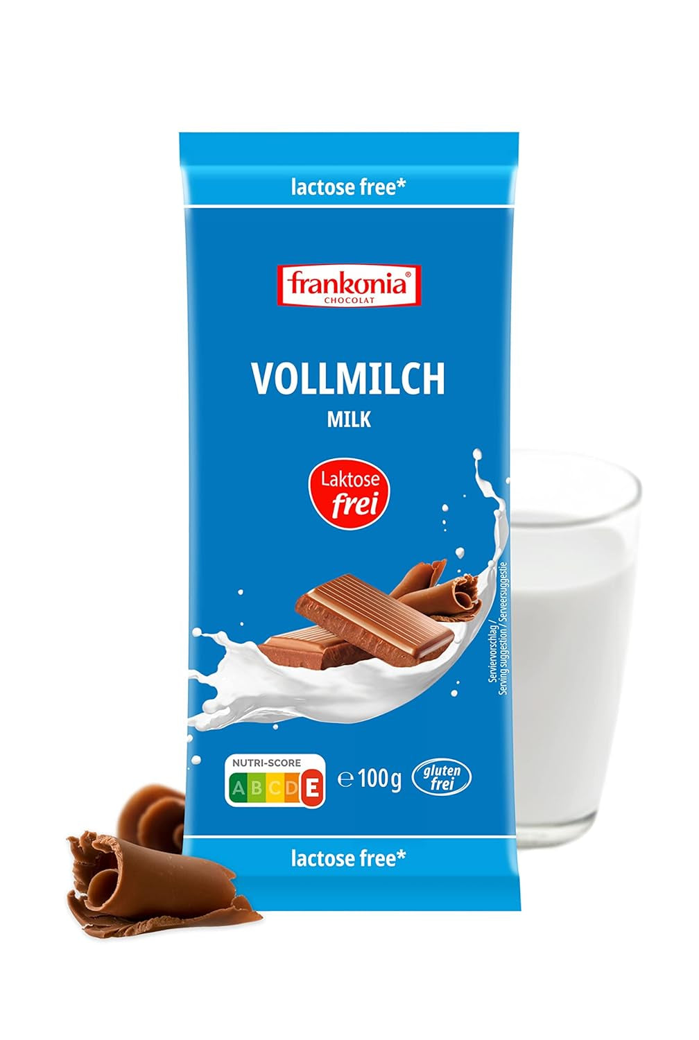 frankonia CZEKOLADA Czekolada mleczna pełnomleczna bez laktozy i glutenu, 100 g