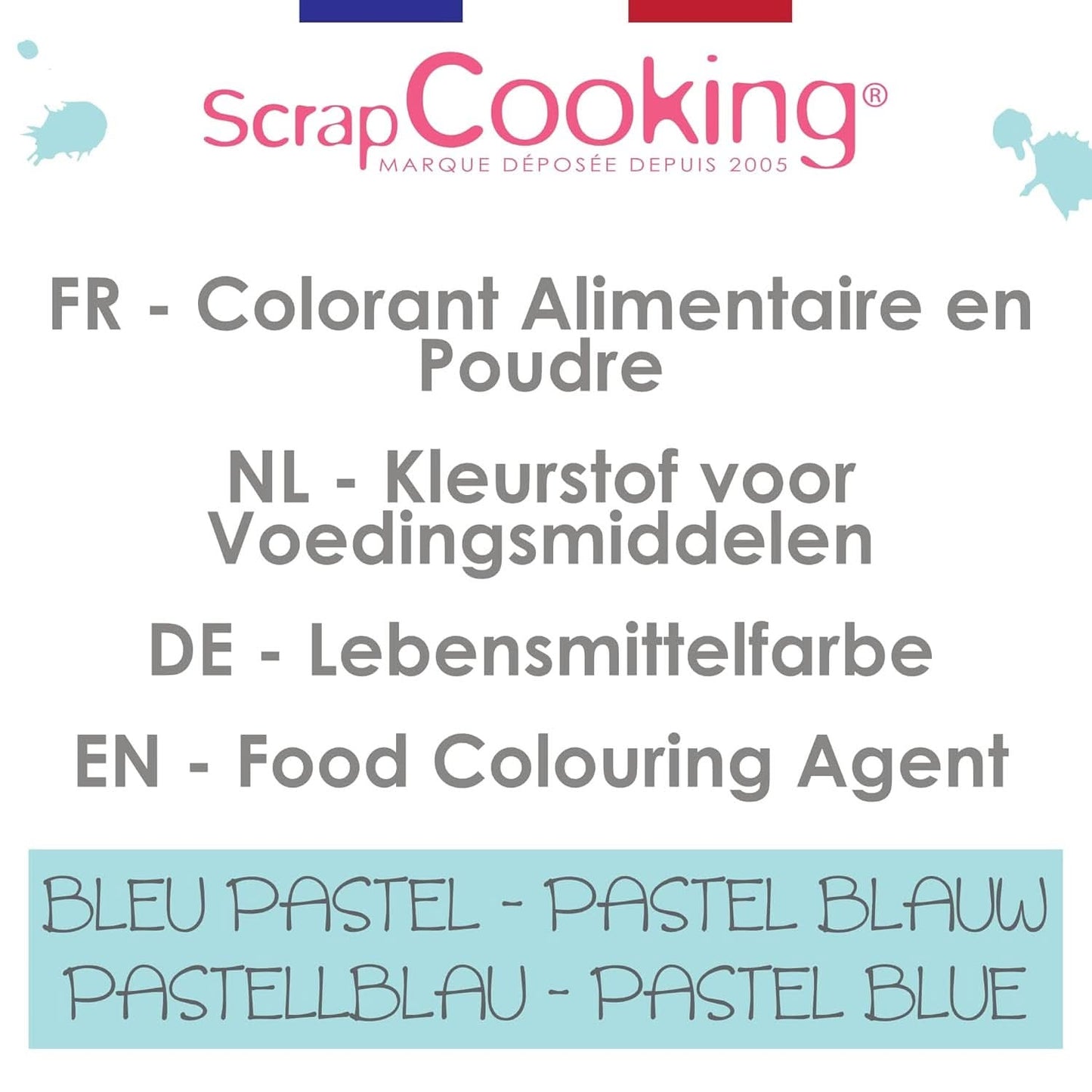 Scrapcooking, barwnik spożywczy w proszku, pastelowy błękit, 5 gramów Naty Shop