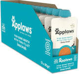 Applaws 100% naturalna mokra karma dla kotów - Zupa z kościami rybnymi i tuńczykiem, 12 saszetek filtrujących x 85g