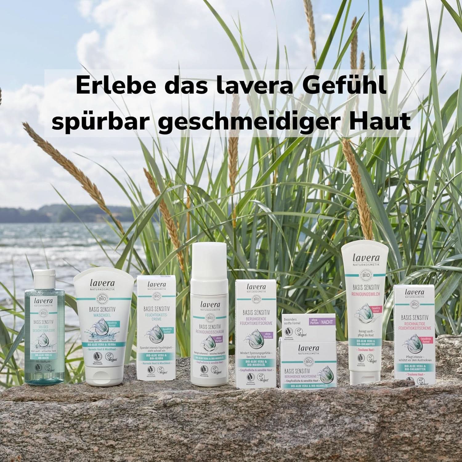 Lavera Basis Sensitiv, intensywna pielęgnacja skóry suchej z aloesem i olejkiem migdałowym, 150 ml Naty Shop