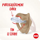 NUK Star Night & Day smoczek dla niemowląt 0-6 miesięcy świecący w ciemności silikonowy różowy kot bez BPA, 2 szt.