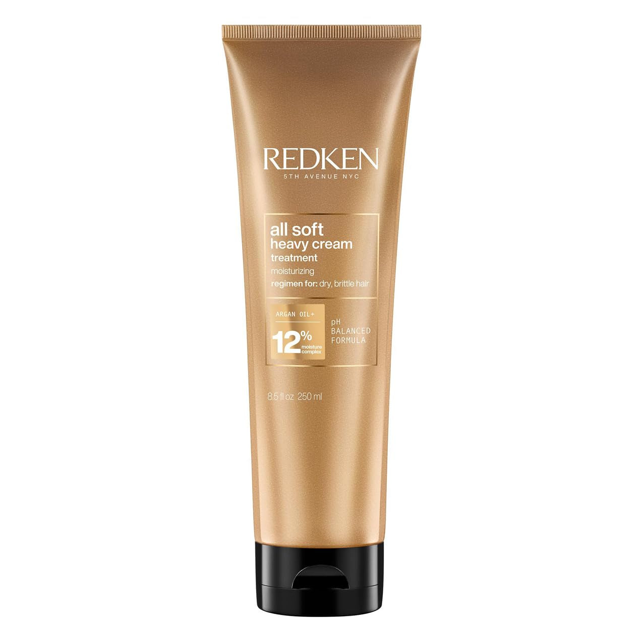 Redken Maska do włosów do włosów suchych i łamliwych, rewitalizuje i nawilża, z kompleksem keratyny i olejkiem arganowym, All Soft Heavy Cream, 1 x 250 ml Naty Shop Hair Mask Domyślny tytuł