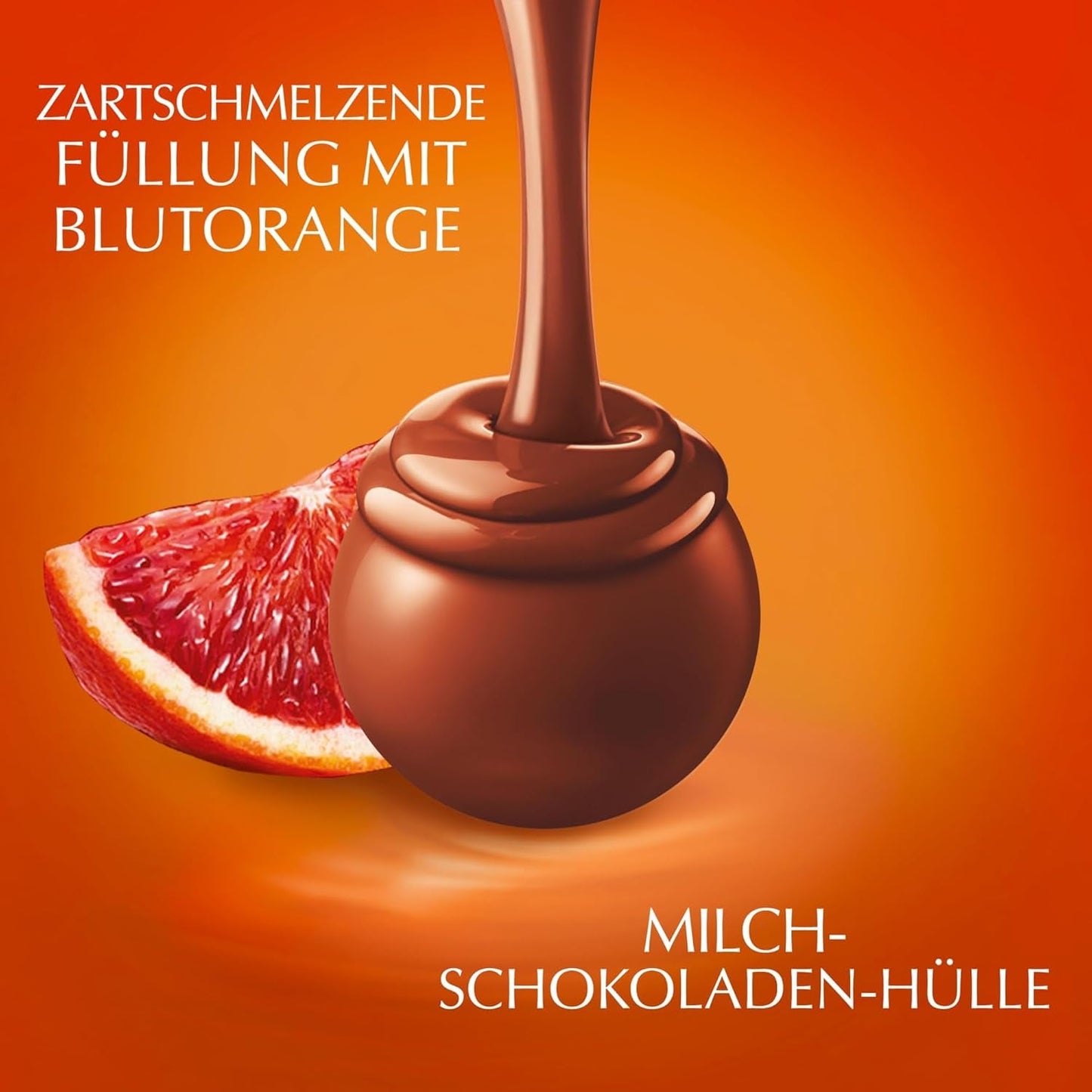 Lindt LINDOR Czerwone Pomarańczowe Kulki Czekoladowe | 1 kg zamykana torebka | ok. 80 cukierków czekoladowych z rozpływającym się w ustach nadzieniem | Opakowanie zbiorcze, prezent czekoladowy