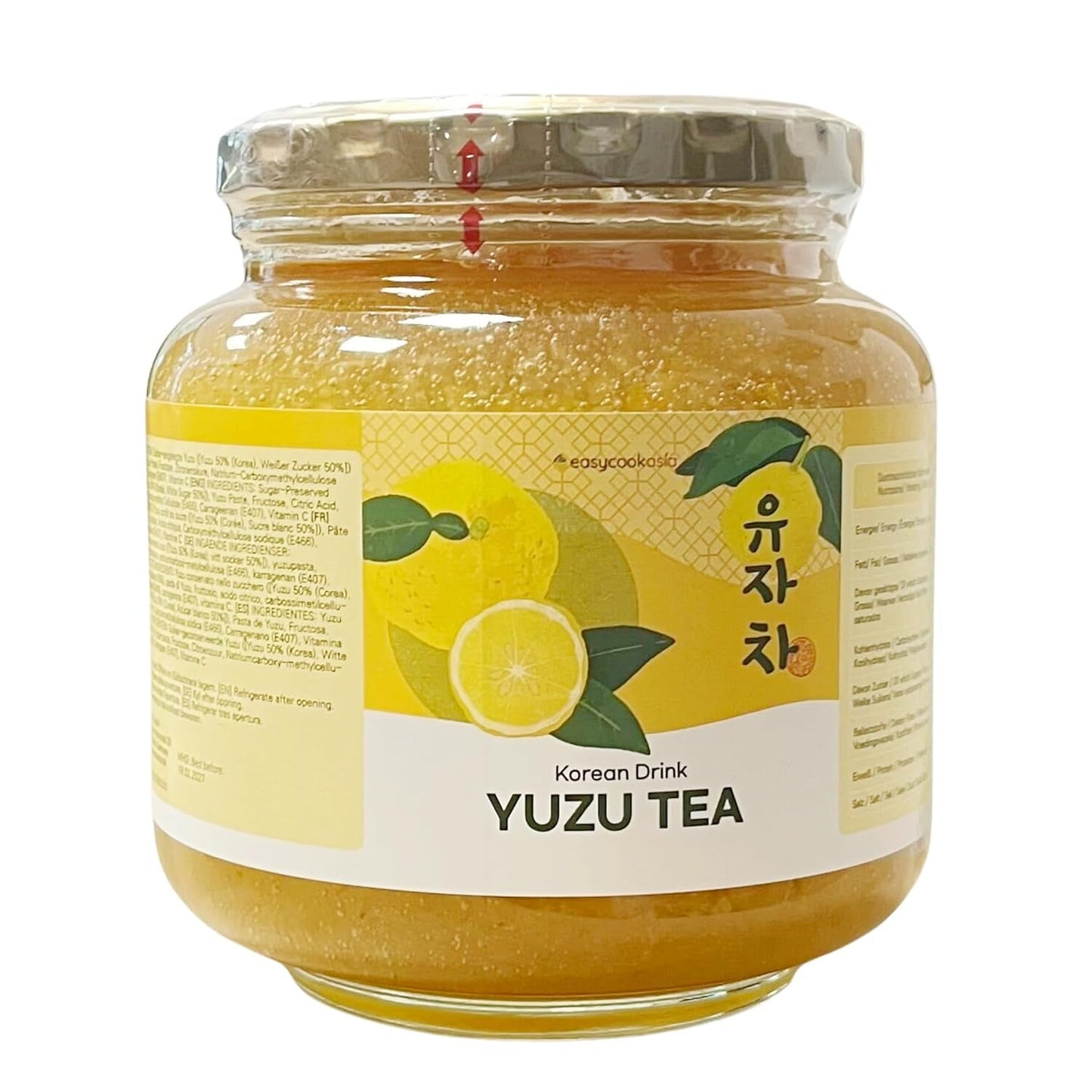 Easycookasia Koreański Napój – Herbata Yuzu | Owocowy, słodki i cytrusowy | Z witaminą C | Do herbaty, lemoniady, koktajli i deserów | Odkryj azjatycką kulturę herbaty (500g)