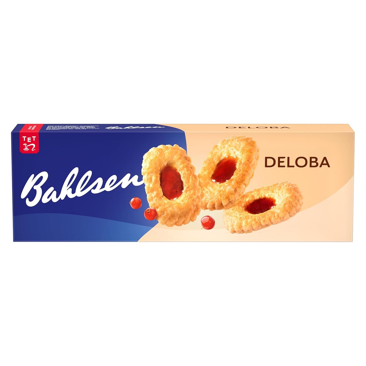 Bahlsen Deloba - 1 opakowanie - Ciasto francuskie z czarną porzeczką i wiśniami (1 x 100g)