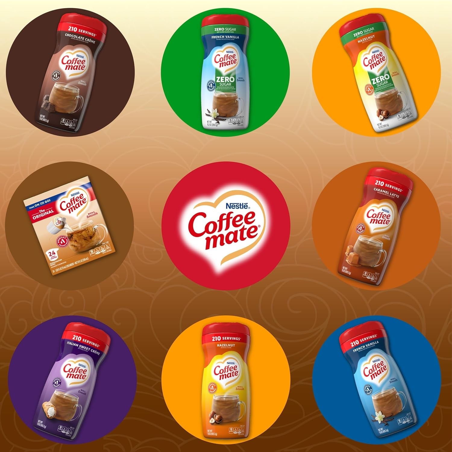Nestlé Coffee-Mate Original Flüssige Kaffeesahne (24x11ml) Import z USA!