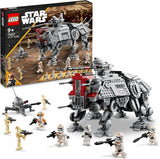 LEGO Star Wars Mobilny model zabawkowy At-Te Walker Zestaw minifigurek zawierający 3 żołnierzy-klonów, droidy bojowe i droida karłowatego 75337 Zestawy do budowania Besuche den LEGO-Store Single
