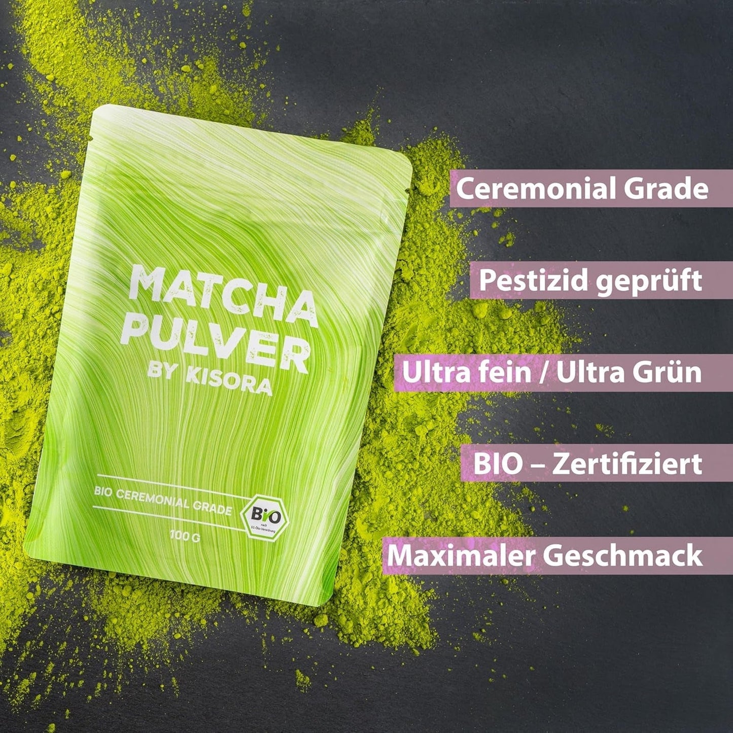 Ceremonialna Matcha BIO jakość 100G zielona herbata 100% organiczna zielona herbata Matcha w proszku
