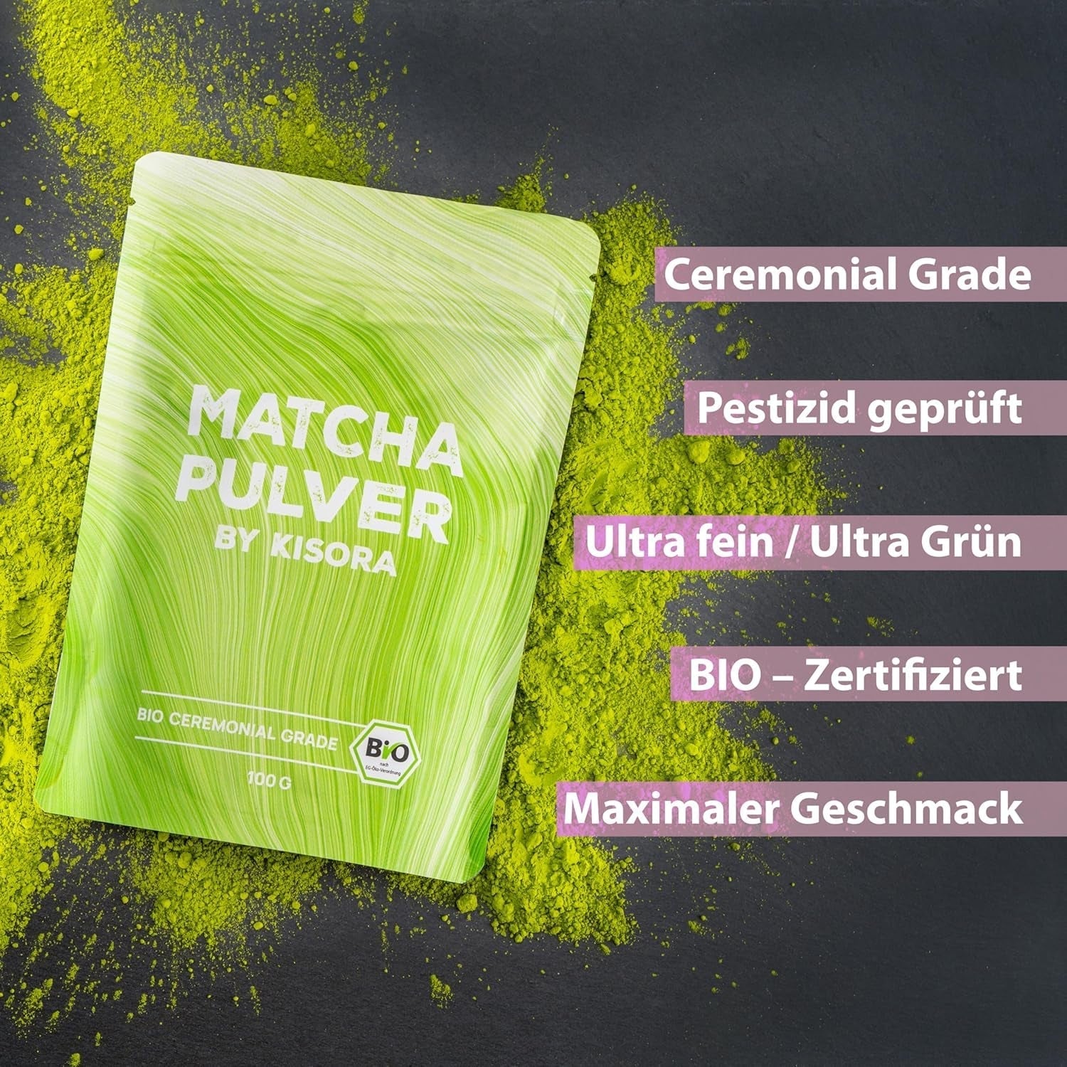 Ceremonialna Matcha BIO jakość 100G zielona herbata 100% organiczna zielona herbata Matcha w proszku