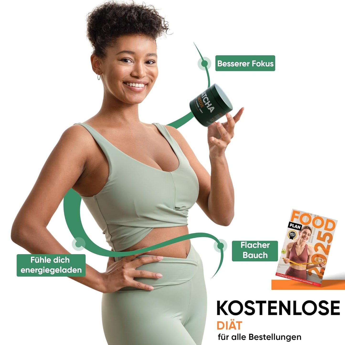 WOW TEA Matcha w proszku - drobny proszek z Japonii o świeżym smaku - idealny do herbaty Matcha, latte czy smoothies - bez dodatków (detoks)