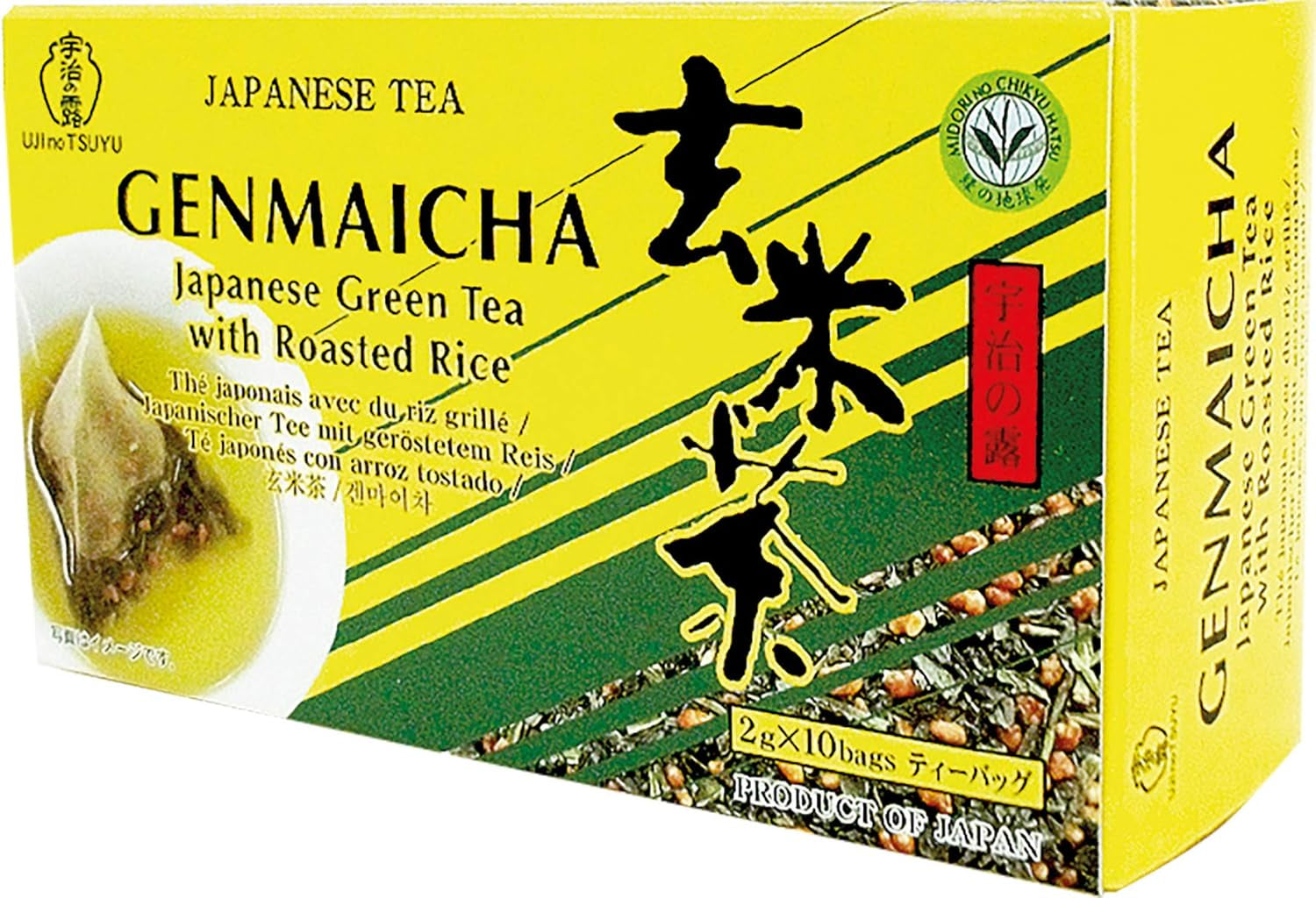 Herbata zielona z okrągłym prażonym ryżem Genmaicha (1 x 20 g - 10 saszetek po 2 g)