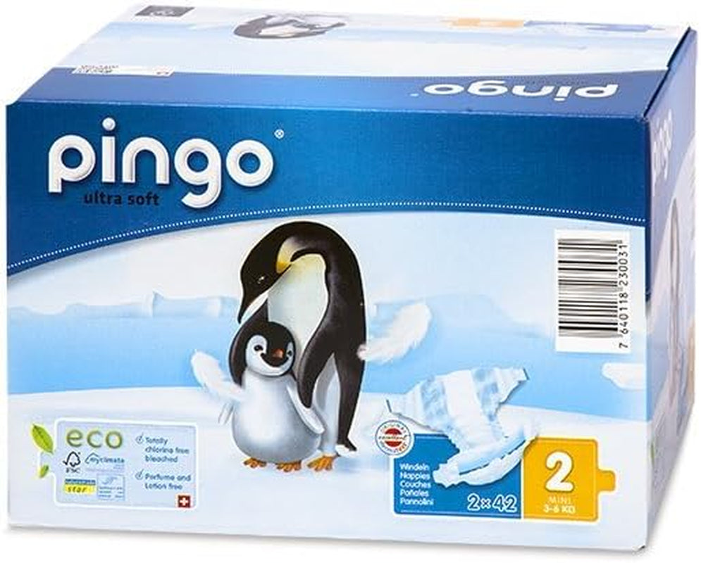 Ekologiczne pieluszki rozmiar 1 dla noworodków (2-5 kg), 1 worek z 27 pieluchami