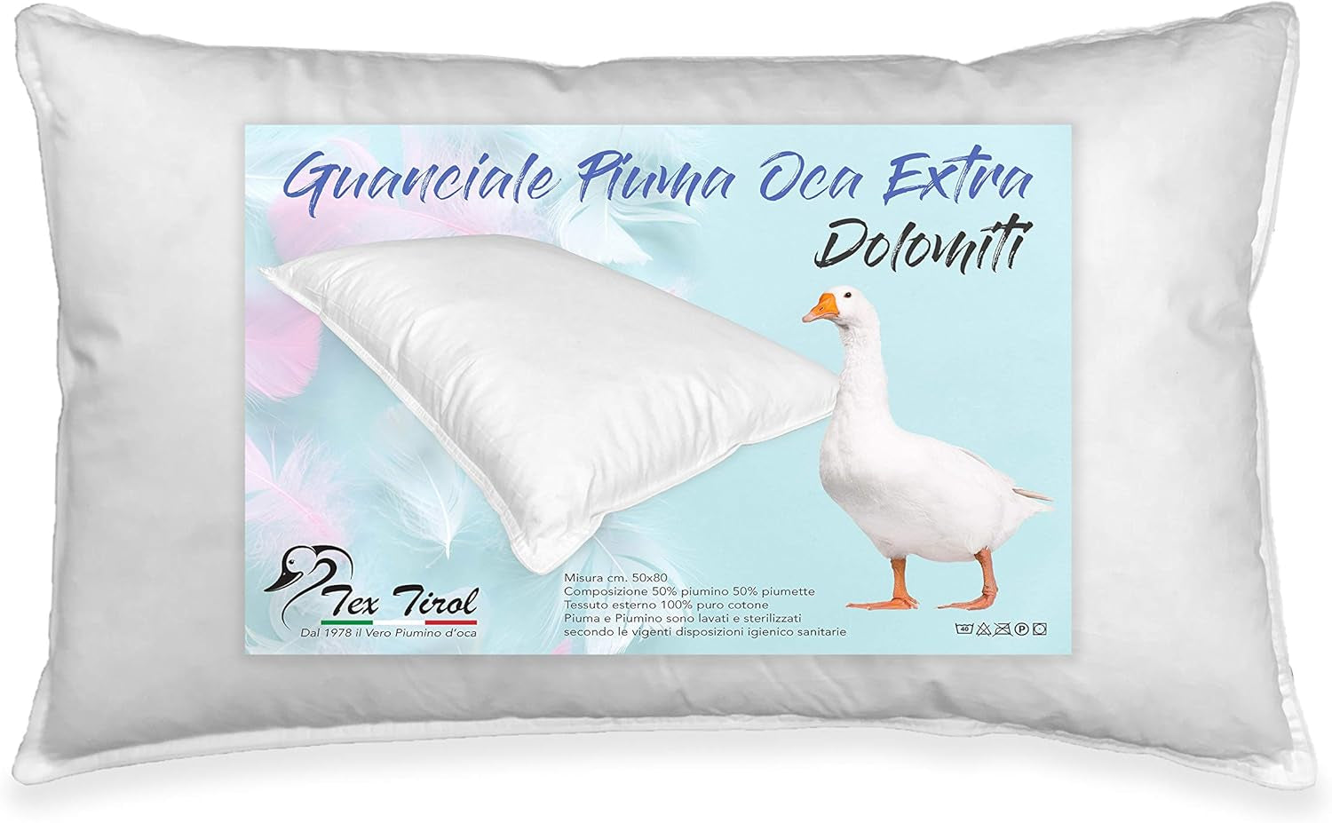 Dolomiti Tex Tirol poduszka, puch, puch gęsi Naty Shop poduszki standardowe Tytuł domyślny