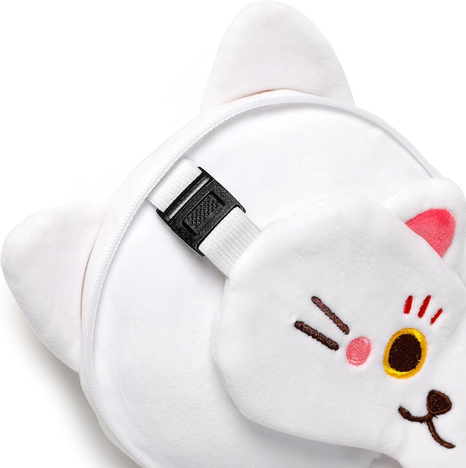 Poduszka podróżna z maską Relaxeazzz - talizman kota Maneki Neko Poduszki podróżne Naty Shop