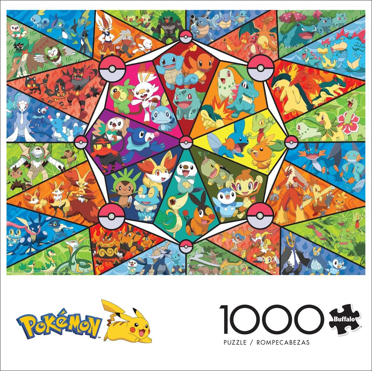 Buffalo Games - Pokemon - Witraż starter - układanka 1000 elementów Puzzle Naty Shop