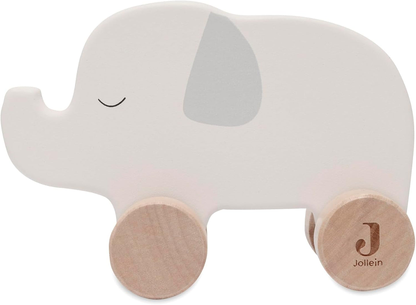Jollein 112-001-67090 Drewniana zabawka na kółkach, zielona Zabawki Bebe Naty Shop Elefant