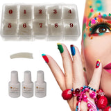 Tipbox Sun Garden Nails Tipbox 500 Zawiera. 3 Tipsy Klej do Tipsów Klej do Tipsów - Paznokcie Modelujące