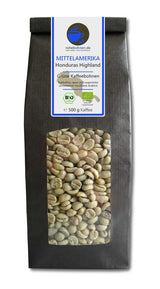 Bio Rohkaffee - Grüner Hochland Kaffee Honduras Highland (grüne Kaffeebohnen 500g) - certyfikat GMP