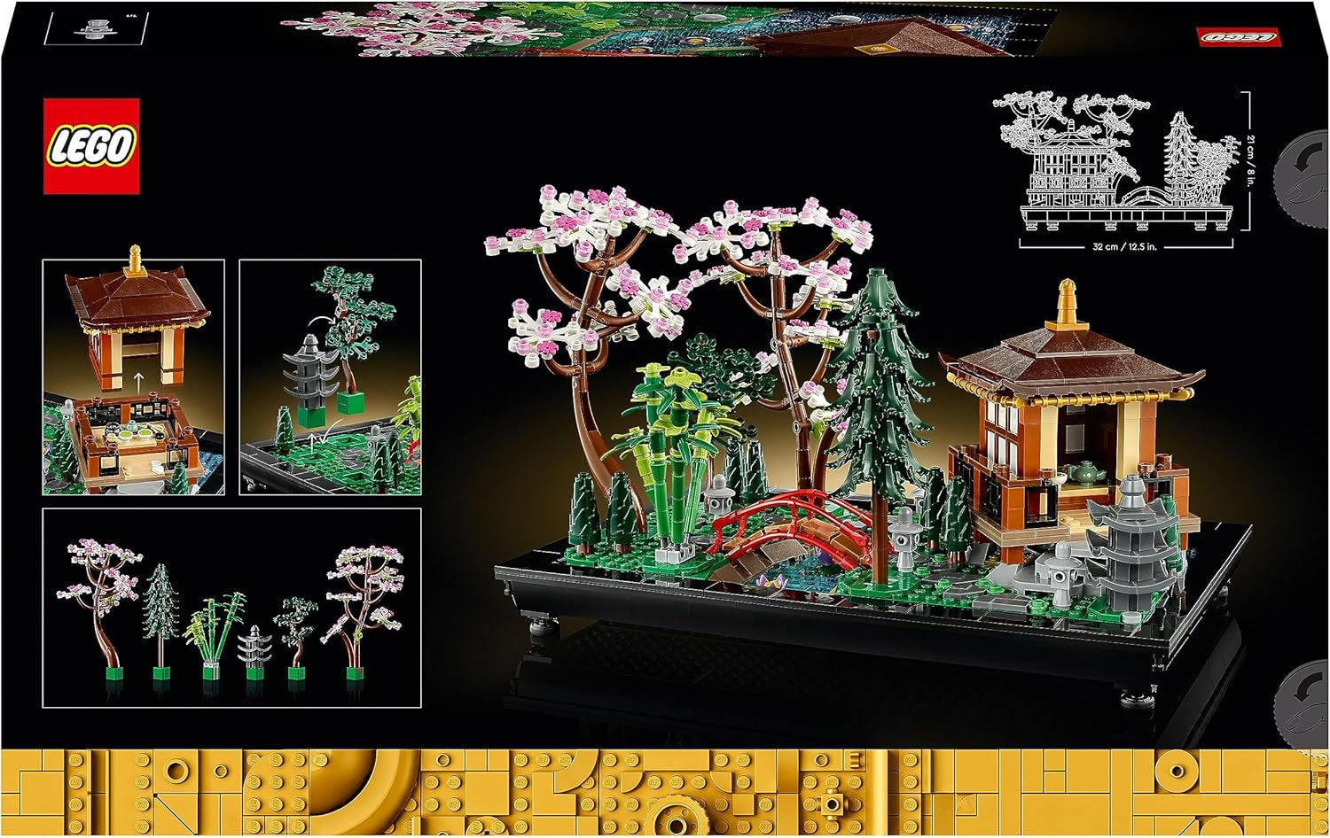 Lego Icons Ogród ciszy — Zestaw botaniczny dla dorosłych Zen z kwiatami lotosu — Konfigurowalna dekoracja biurka inspirowana kuchnią japońską — Prezent dla kobiet i mężczyzn 10315 Zestawy do budowania Besuche den LEGO-Store