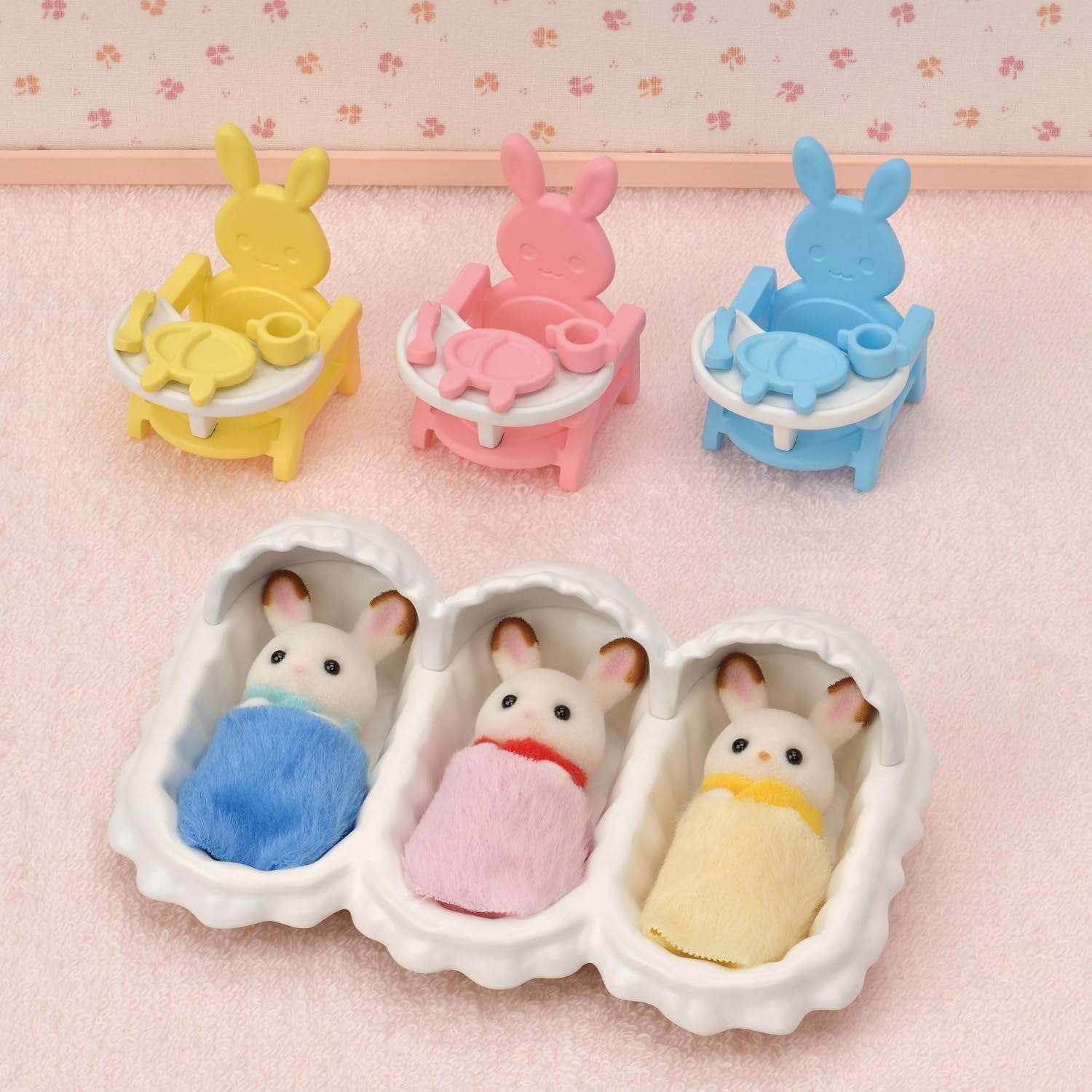 Zestaw startowy trojaczków Sylvanian Families L5532 – domek dla lalek Naty Shop Dolls
