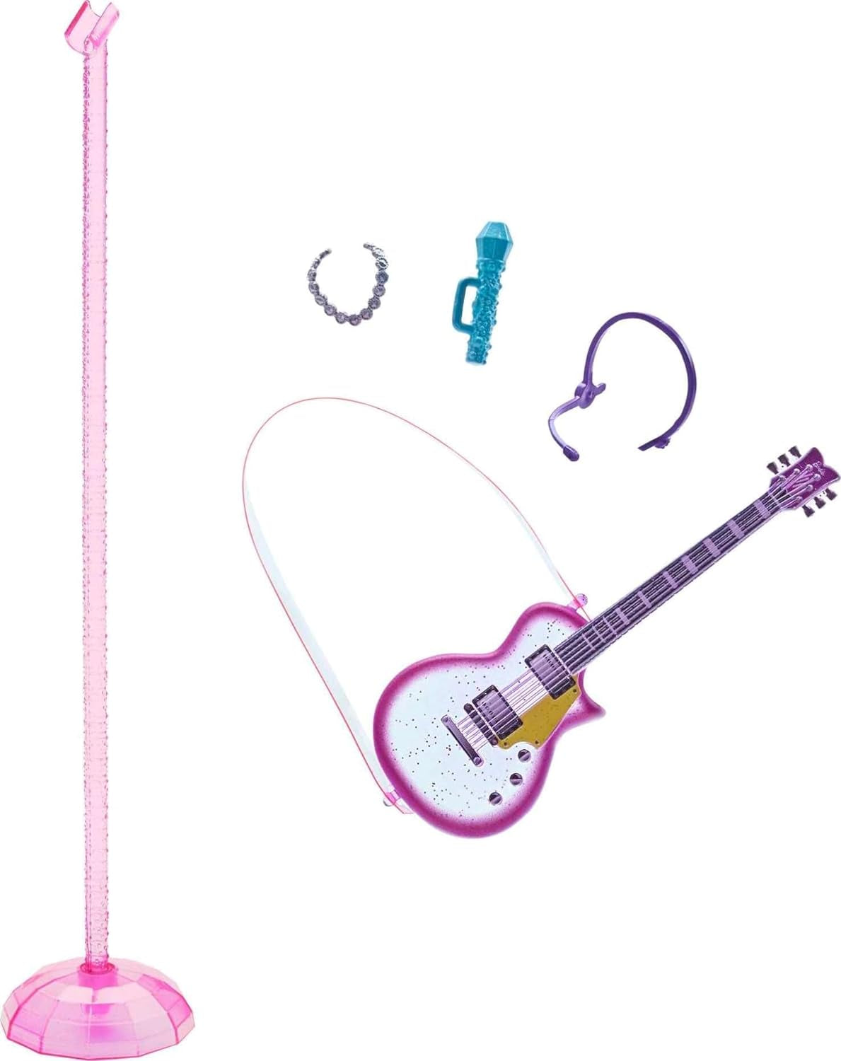 Barbie GYJ22 - Bühne frei für große Träume Brooklyn Puppe (ok. 30 cm, brązowe włosy) z Melodien aus dem Film, Lichtern, Mikrofon und Accessoires, Geschenk für Kinder ab 3 Jahren