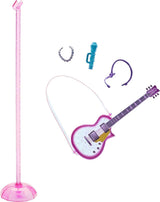 Barbie GYJ22 - Bühne frei für große Träume Brooklyn Puppe (ok. 30 cm, brązowe włosy) z Melodien aus dem Film, Lichtern, Mikrofon und Accessoires, Geschenk für Kinder ab 3 Jahren