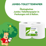 Papier toaletowy Jumbo Eco w rolce, 2-warstwowy, krem ​​do mycia rąk o formule oczyszczającej, nawilżającej i wygładzającej - o kwiatowym zapachu - 5L, 6 sztuk (1 opakowanie)