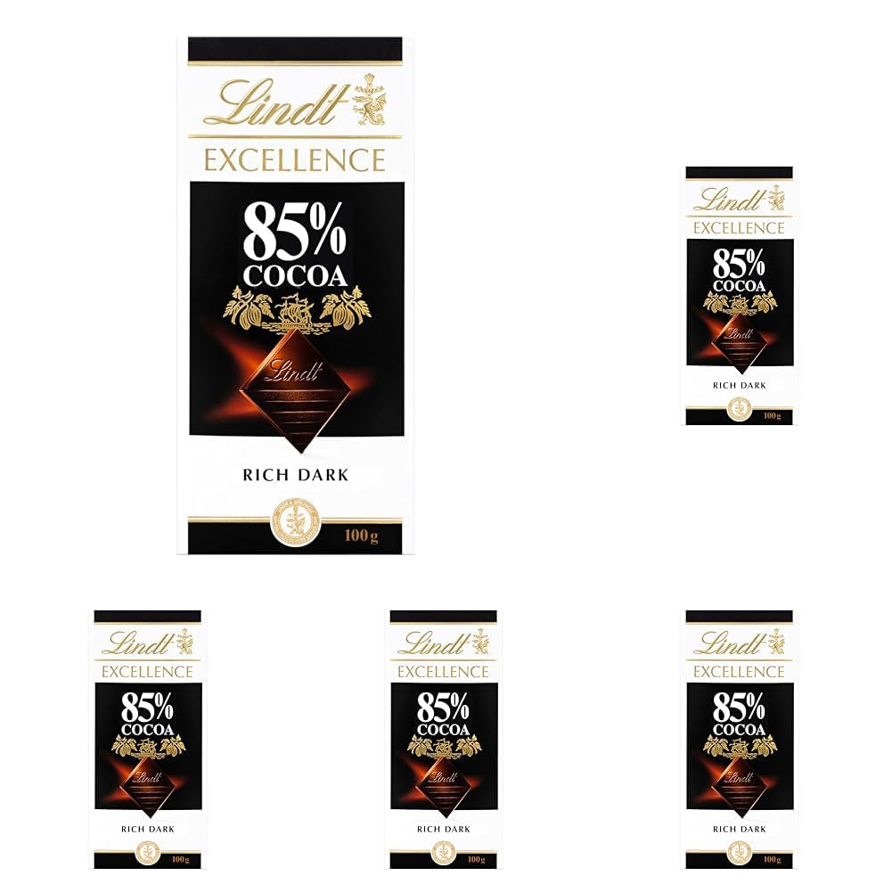 Czekolada Lindta | Baton EXCELLENCE 85% Kakao | 100g | Ekstra ciemna czekolada | Wegański batonik czekoladowy