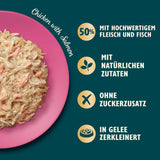 Lily's Kitchen Aus Naturichen Składnik hermestellung Zerkleinerte Filety w Gelee mit Hühnchen und Lachs Ausgewachsen Nassfutter für Katzen 70 g Dawka