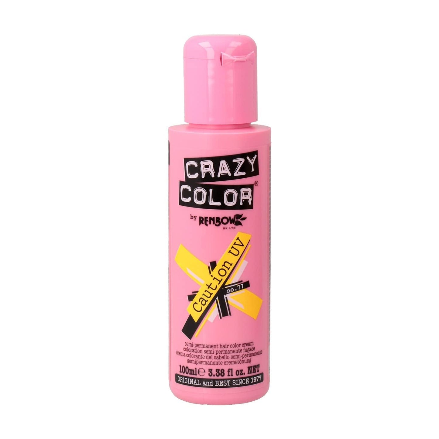 GO TOXIC Półtrwały krem koloryzujący UV do włosów, 100 ml (1 opakowanie) Naty Shop Żółta farba do włosów 100 ml (1 opakowanie)