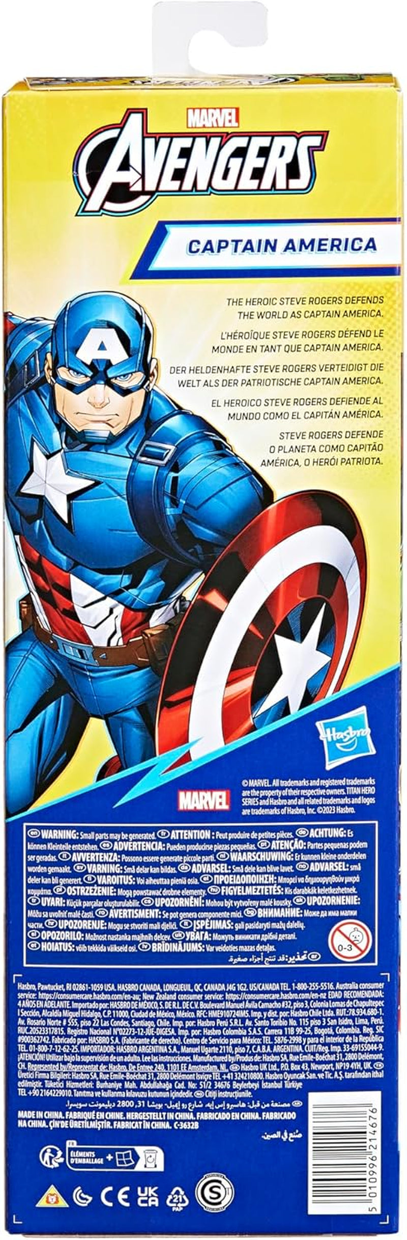 Marvel Avengers Titan Hero Series Blast Gear Kapitan Ameryka Figurka 30 cm Duża zabawka dla dzieci w wieku powyżej 4 lat Niebieskie figurki Naty Shop