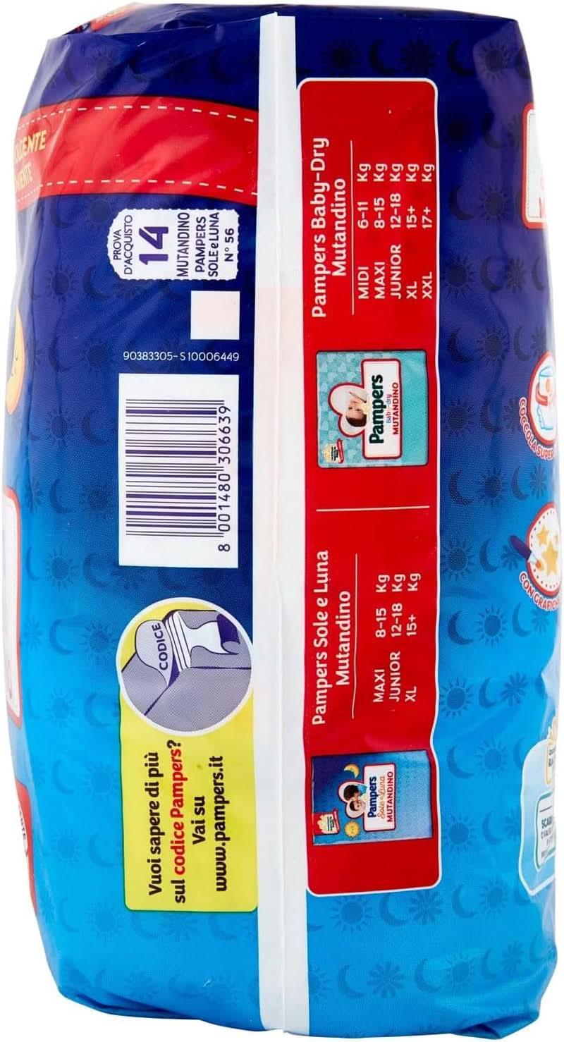 PAMPERS Sole & Luna Junior Neoprenranzug, 14 Stück Naty Shop