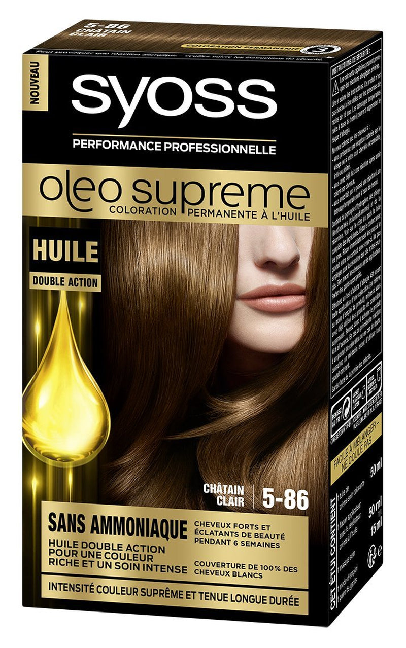Syoss - Oléo Suprême - Trwała koloryzacja włosów - 5-86 Jasnokasztanowa farba do włosów Naty Shop Default Title