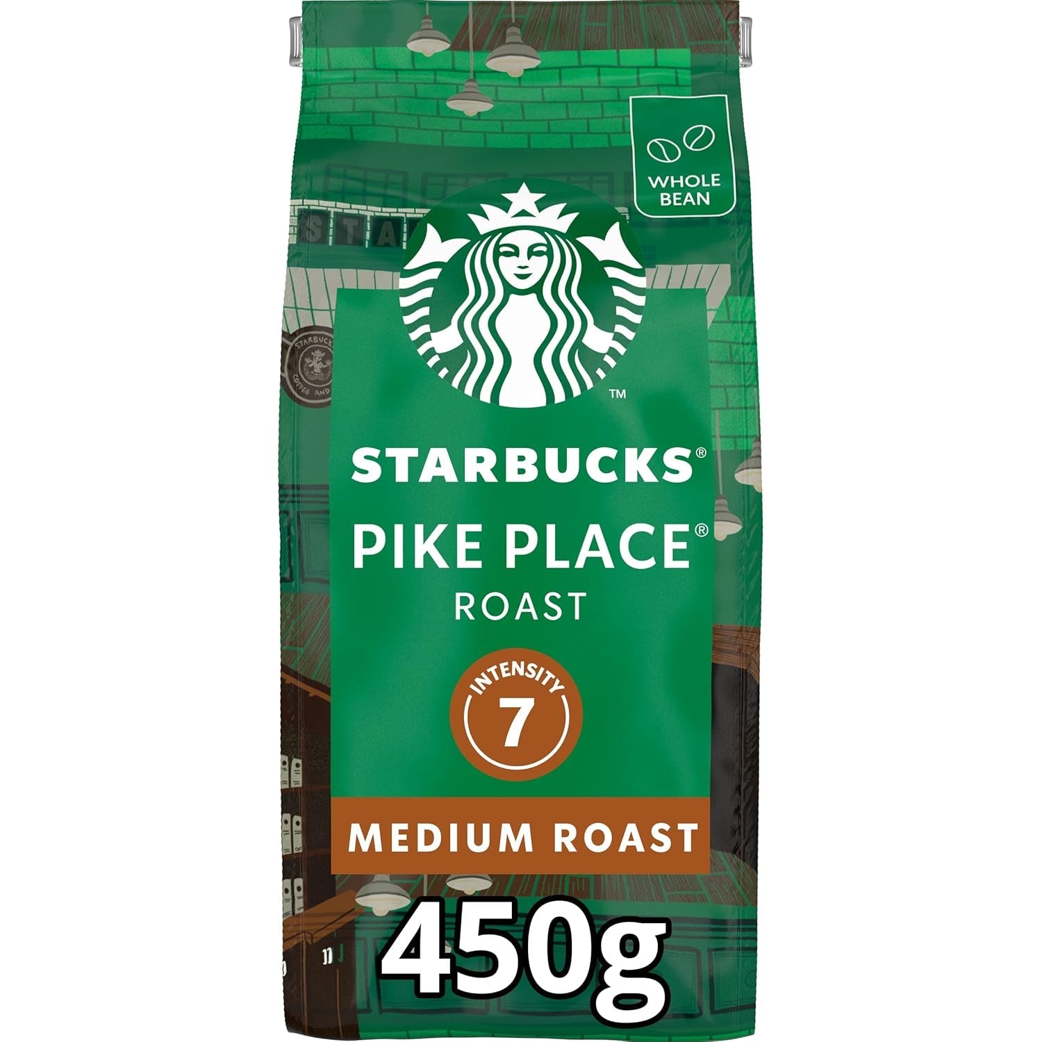 STARBUCKS Pike Place Roast, Mittlere Röstung, Ganze Kaffeebohnen 450g (opakowanie 4er)