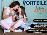 VITSTORM® BIO TEE Mom & Kids - Herbata dla kobiet i karmiących piersią - Rooibos, jabłko, koper włoski, melisa, alchemilla, truskawka - Herbata relaksująca - Owocowa i pyszna - Bez kofeiny - Herbata ziołowa 100 g