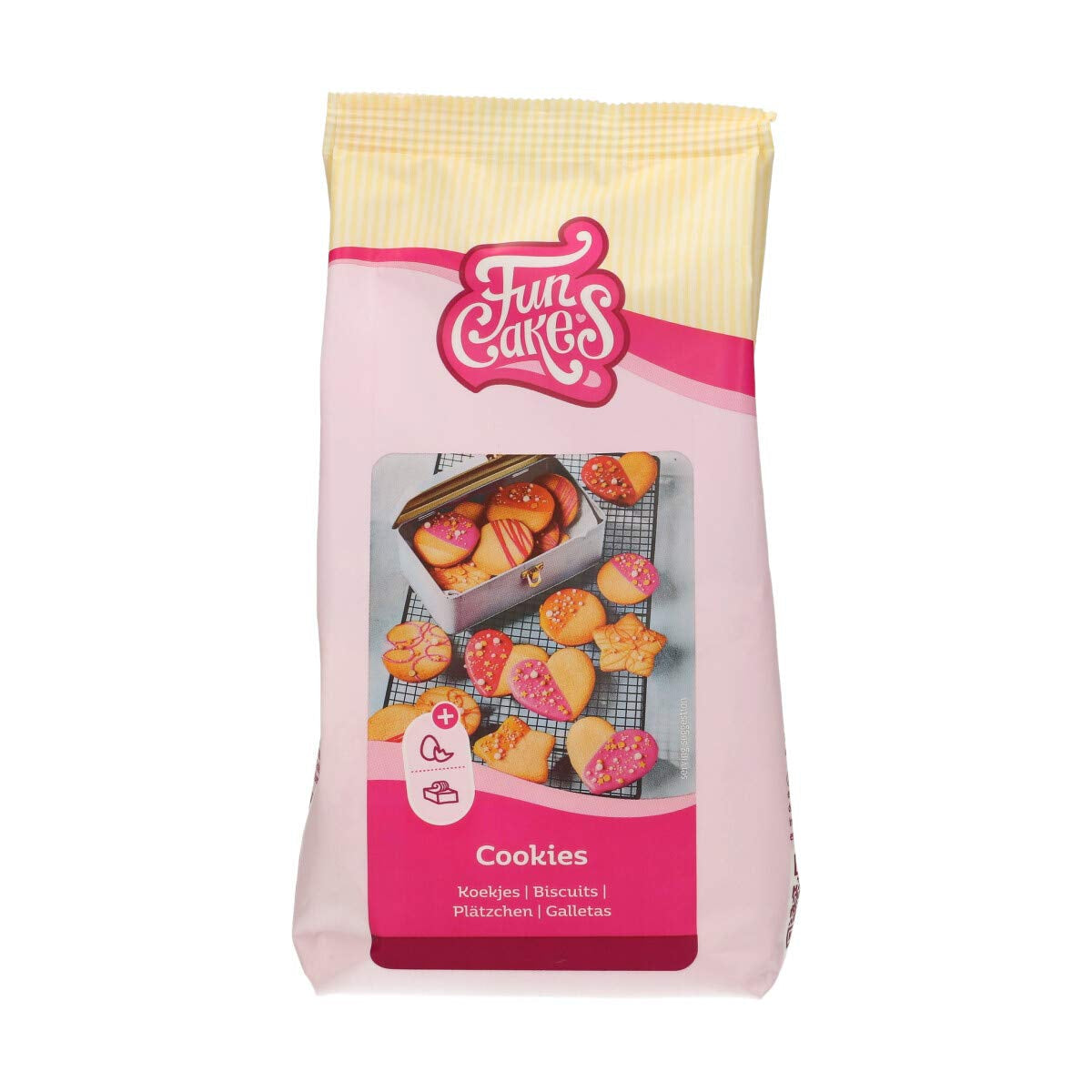 Funcakes Mix Für Kekse: Einfach Zu Berübenende, Knusprige Und Knusprige Kekse, Perfekt Zum Dekorieren Mit Fondant- Oder Royal Icing, Auch Als Tortenkruste Geeignet, Halal., 1 Kg Mieszanka do pieczenia i gotowania Naty Shop 500 G (1Er Pack) Masło