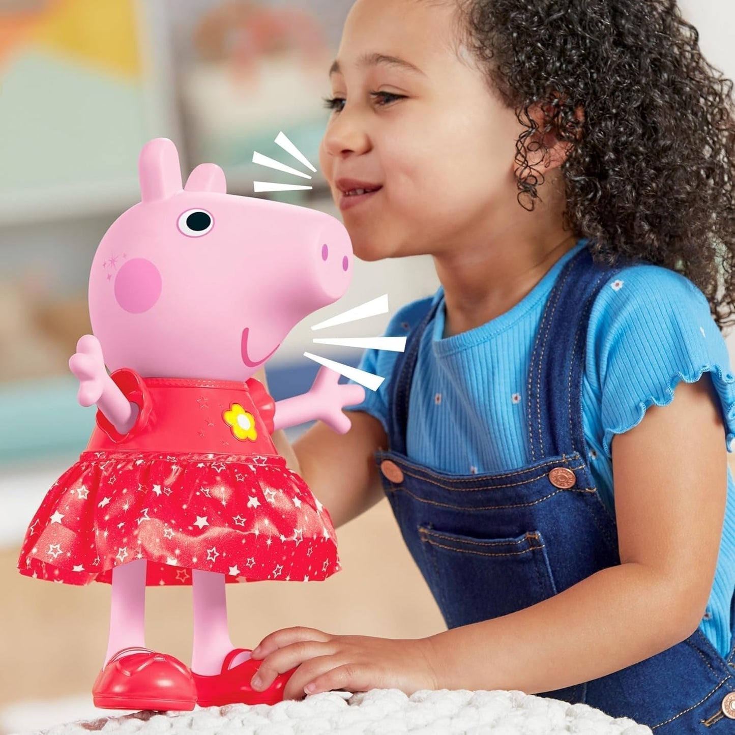 Świnka Peppa Lalka Peppy z błotnistą kałużą - wersja niemiecka, różowe lub różowe lalki Naty Shop
