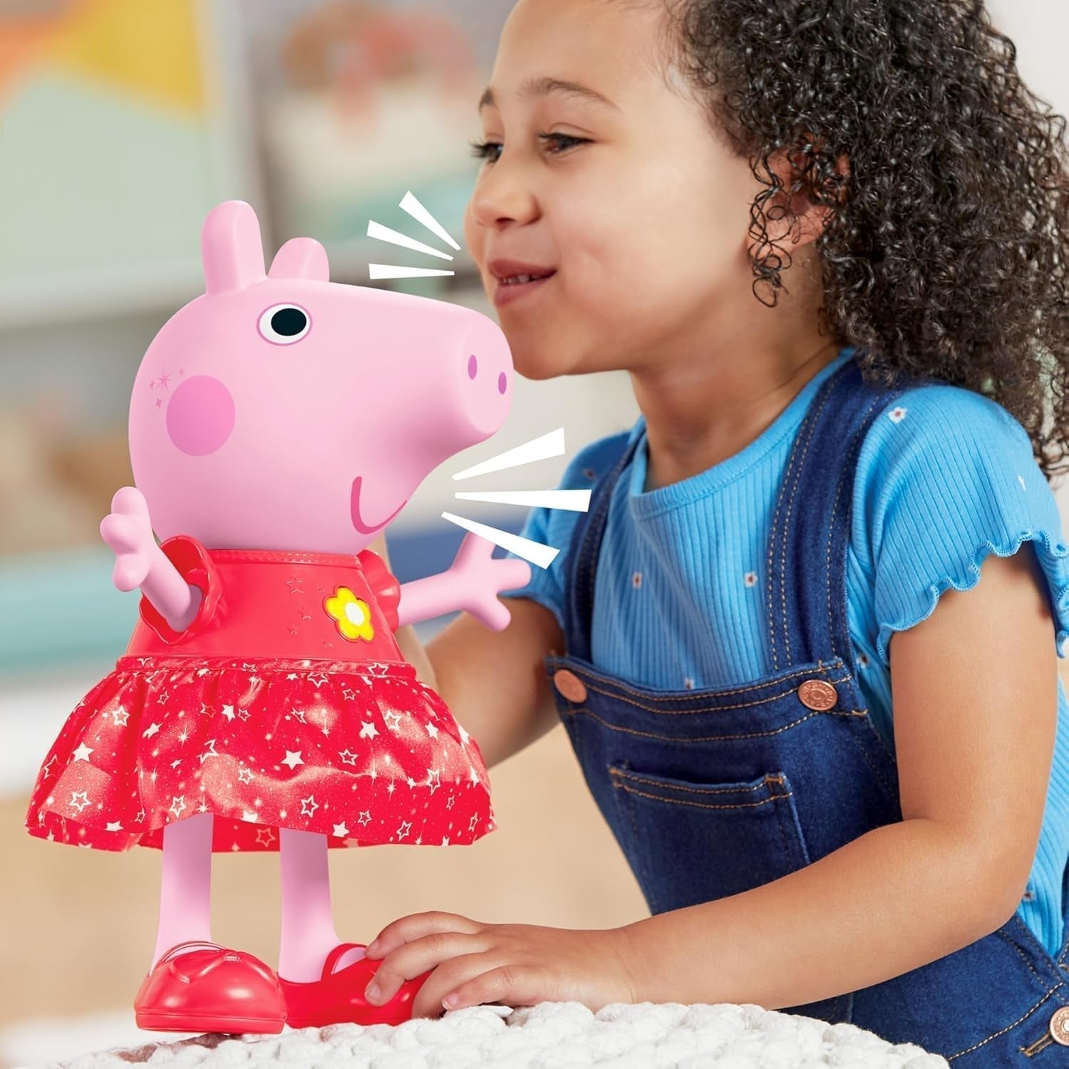 Świnka Peppa Lalka Peppy z błotnistą kałużą - wersja niemiecka, różowe lub różowe lalki Naty Shop