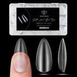 Modelones Tipsy 510 sztuk - Zestaw Tipsów Full Cover, Zestaw Tips Żelowych, Tipsy z żywicy PMMA do polerowania, Sztuczne paznokcie do klejenia na Nail Art DIY, Short Squoval